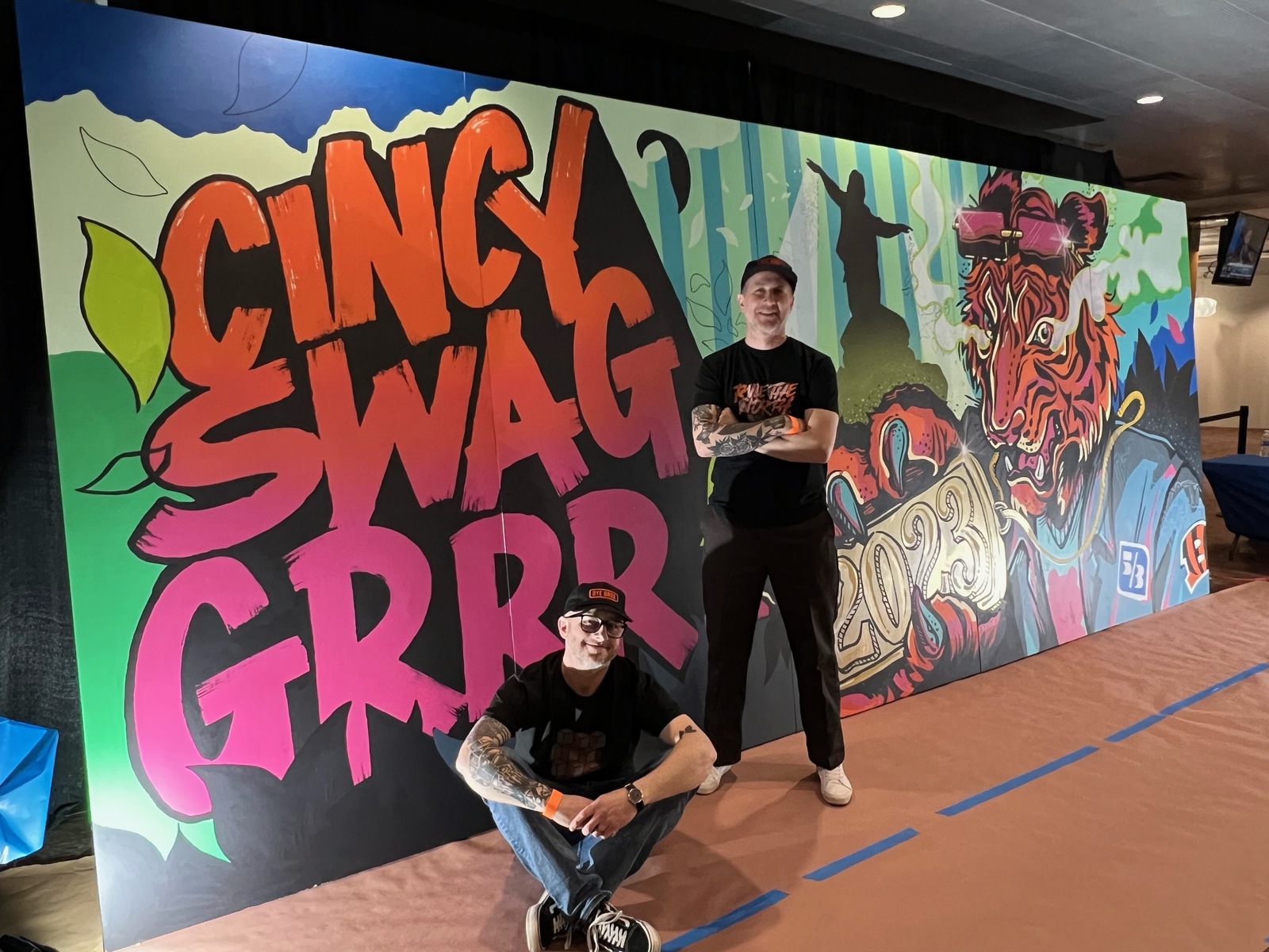 Bengals Draft Party mobile mural