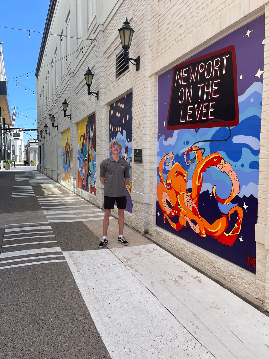 Murals at Newport on the Levee