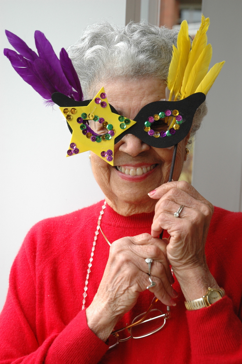 Nonagenarian behind a Mask