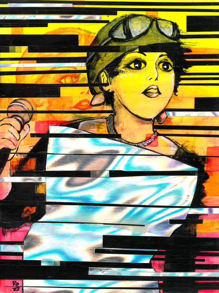 poly styrene glitch collage