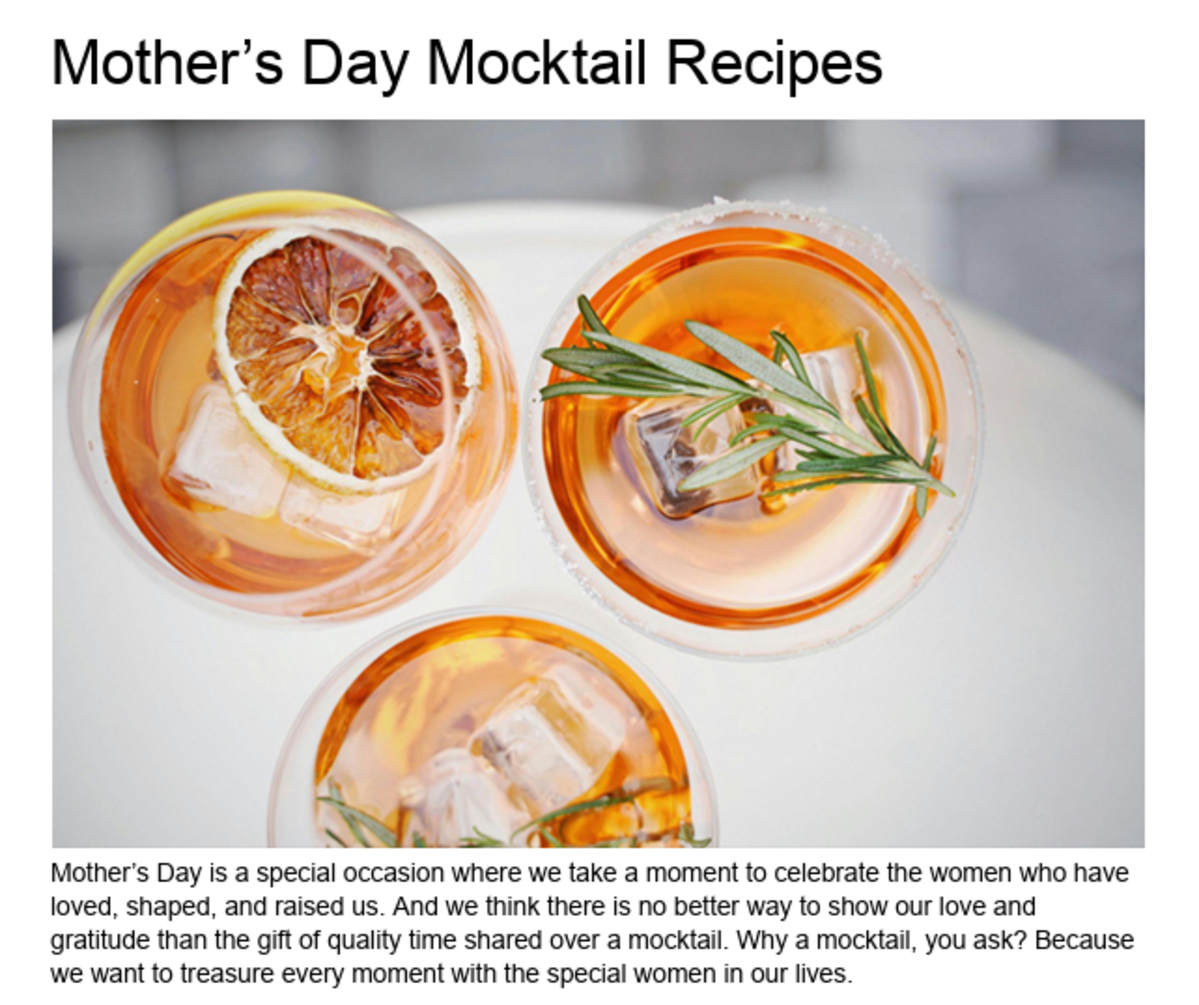 Mother\'s Day Mocktail Recipes